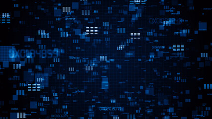 Technology digital business corporate abstract particles hex presentation broadcast background