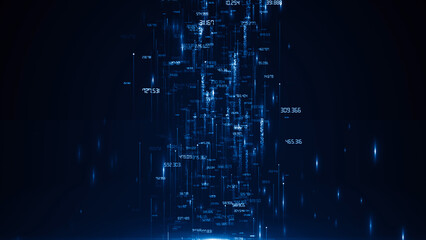 Obraz premium Technology digital business corporate abstract particles hex presentation broadcast background