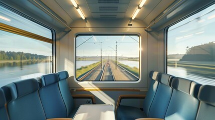 The rhythmic rocking of the train provides the perfect soundtrack to this scenic journey.