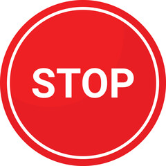 stop sign icon in red circle