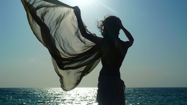 The hypnotic movement of a sarong dancing in the sea breeze.