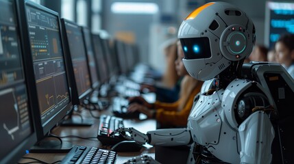 AI Robot Engages in Classroom Learning