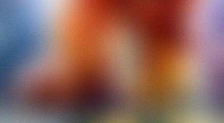 Vibrant grunge grainy background, orange blue red noise texture color gradient, backdrop header poster banner design