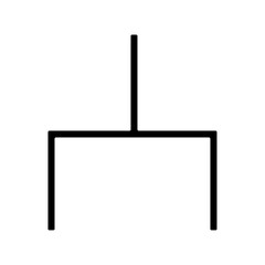 二つに分岐する線のイラスト