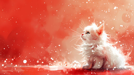 Superbe illustration aquarelle d'animal rigolo avec plusieurs couleurs 