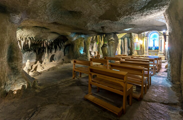 Inside the cave at Mang Lang Church, Tuy An, Phu Yen, Vietnam