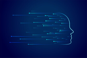 futuristic web tech concept wallpaper with human head design