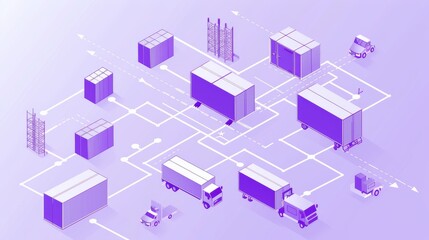 Fototapeta premium Transportation and work systems