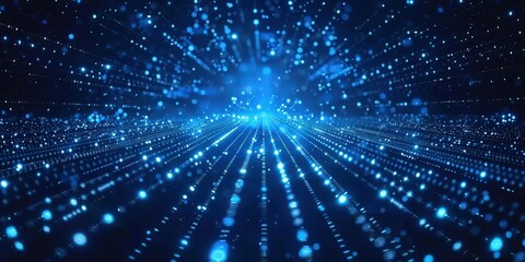 Abstract Blue Glow Lines Background