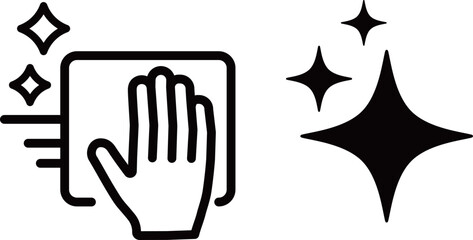 拭き掃除　輝き　アイコン