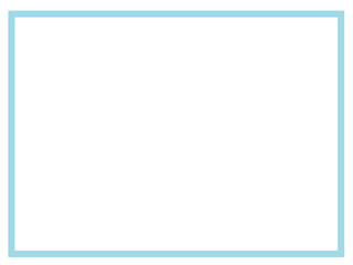 シンプルな四角の枠（水色）