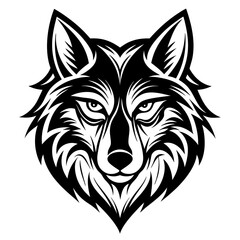 Fototapeta premium wolf head illustration