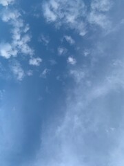 Image of blue sky with a few clouds