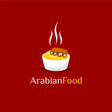 arabian food logo design inspiration . mandhi bryani biryani logo design template . kebab logo inspiration . arabic food