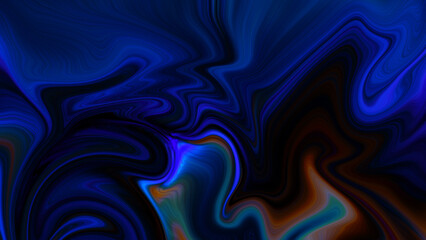 4K abstract dark, holographic, iridescent neon background with a fluid, glassy, curving wave in motion. For banners, backdrops, wallpapers, and covers, use a gradient design element.
