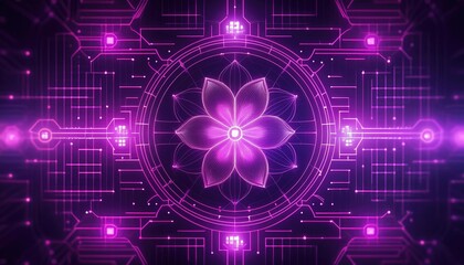 Obraz premium A floral background with a Japanese pattern modern. A template for cherry blossom icons
