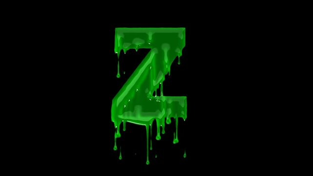 Green slime font. Halloween toxic waste letters, blot scary horror greens goo alphabet text sign and blots splash liquid slimes spooky letters, goo vector isolated symbols set