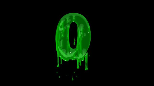 Green slime font. Halloween toxic waste letters, blot scary horror greens goo alphabet text sign and blots splash liquid slimes spooky letters, goo vector isolated symbols set