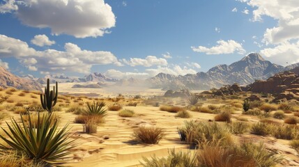 resilience of desert flora and fauna, adapted to survive in harsh arid environments where water is scarce and temperatures extreme