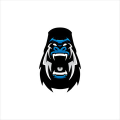 Print gorilla monkey logo design for your identity and logo