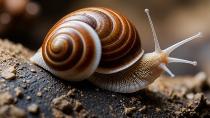 snail on a surface