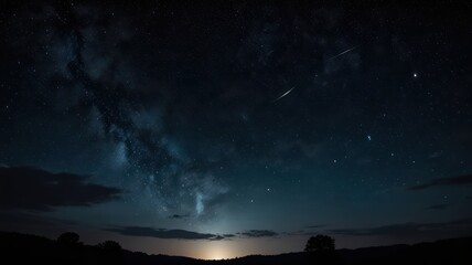 Fototapeta premium night sky with moon and stars