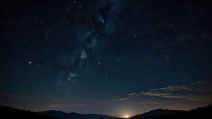 Fototapeta premium night sky with moon and stars