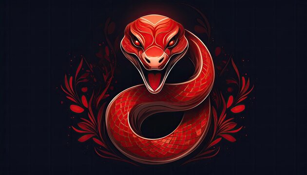 snake logo with Place for text 