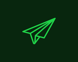 paper plane illustration in flat style design. Vector illustration.	
