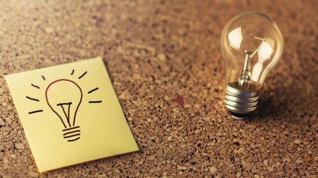 Express Your Thoughts Clearly Motivational Idea with Recycled Paper Note on Cork Board