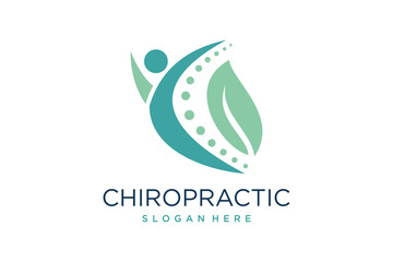 Chiropractic logo design element idea with creative concept high resolution vector