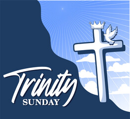 trinity sunday with beautiful blue sky background