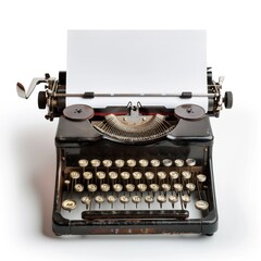 Vintage Typewriter with Blank Paper