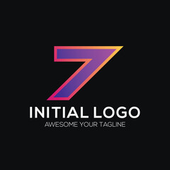 modern logo icon number