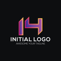 modern logo icon number