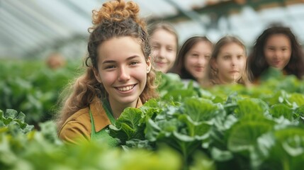 Farming, portrait of group of women in greenhouse and sustainable small business in agriculture. Happy farmer team at vegetable farm, agro career growth and diversity with eco friendly organic plants