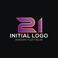 modern logo icon number