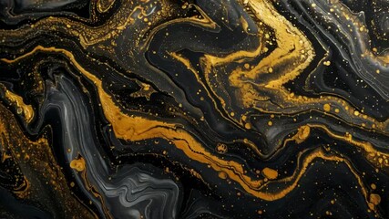Black and Gold Marble Close Up