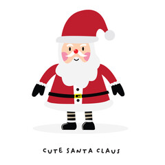 cute Santa Claus cartoon doodle  in christmas day ,cute doodle