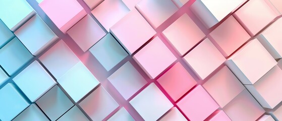 Abstract background with pastel colored square pattern.