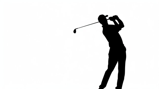 recommend clip art: ゴルフをしている男性のシルエット6