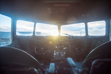 Cockpit of an Old Plane