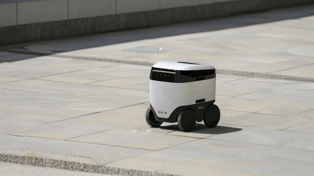 Mobile robot delivering orders. Embrace the era of automation with the mobile robot, a cutting-edge solution that streamlines order delivery, making it faster, smoother, and more convenient.