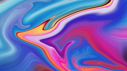 4K Abstract blend of colors background. contemporary texture with blur. mesh with a fluid gradient. abstract background with waves. bright, fluid color flow.