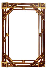 Elegant wooden photo frame with intricate brass detailing and delicate carvings, ideal for classic interior decor and showcasing cherished memories.