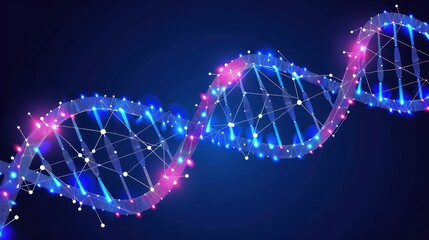 Digitized DNA molecule. A visually stunning photo of a digitized DNA molecule, illustrating the elegance and precision of nature's information storage system.