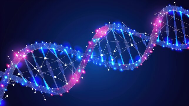 Digitized DNA molecule. A visually stunning photo of a digitized DNA molecule, illustrating the elegance and precision of nature's information storage system.