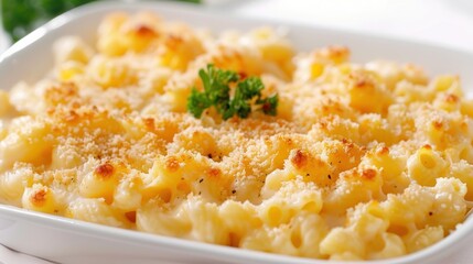 Close-Up of Creamy Macaroni and Cheese
