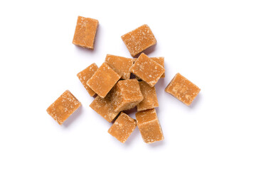 Brown cane sugar cube