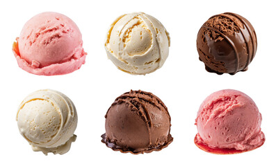 collection of different ice cream ball